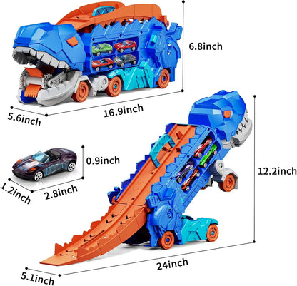 ÁTALAKÍTHATÓ DINÓ AUTÓSZÁLLÍTÓ JÁTÉKSZETT 🦖🚛